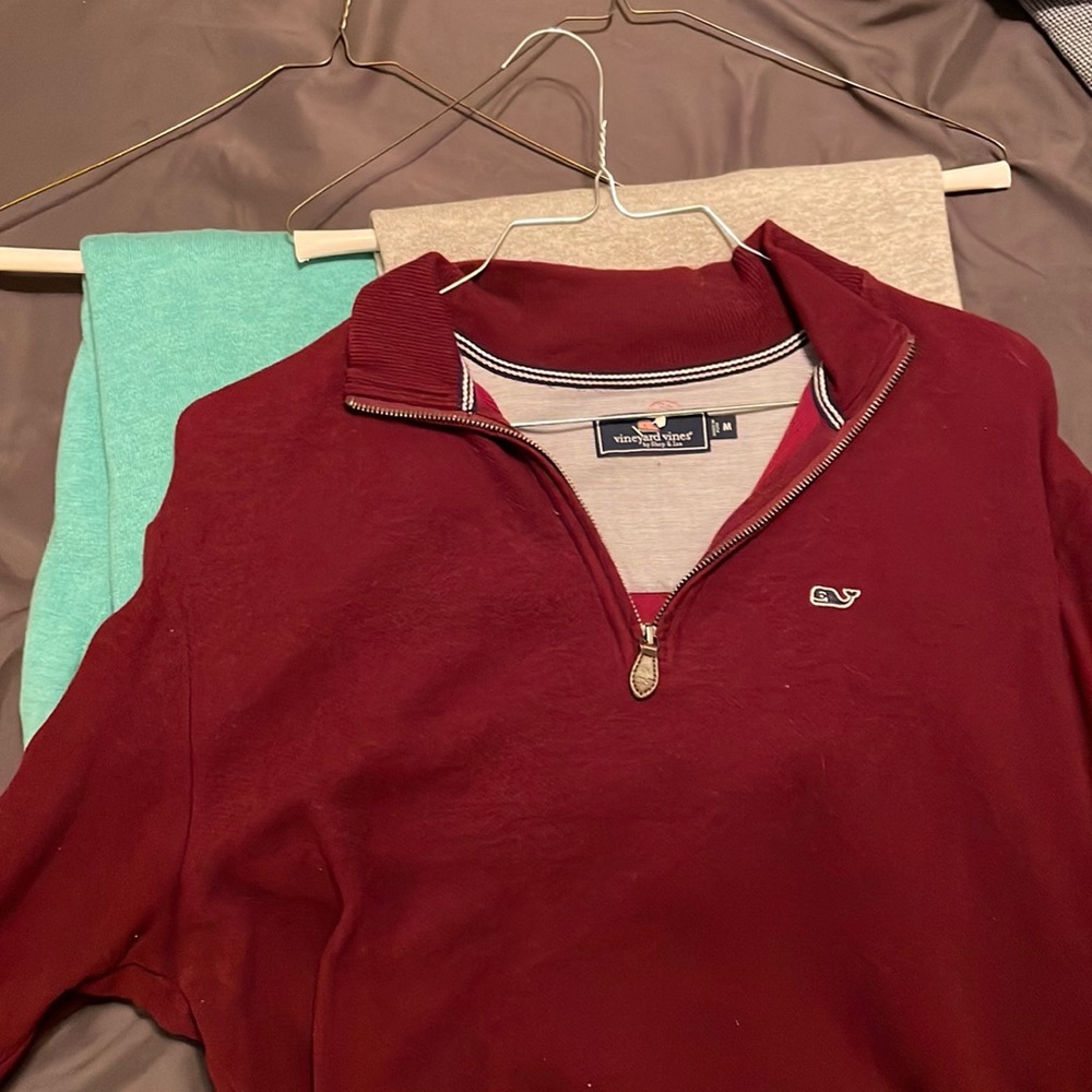 3 Vineyard vines, quarters Zip Vest all three colors come together!